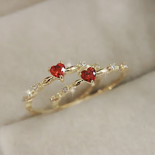 Eternal Heart Zircon Engagement Ring